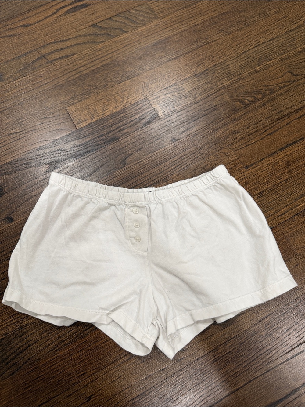 Brandy Melville White Cotton Lounge Shorts